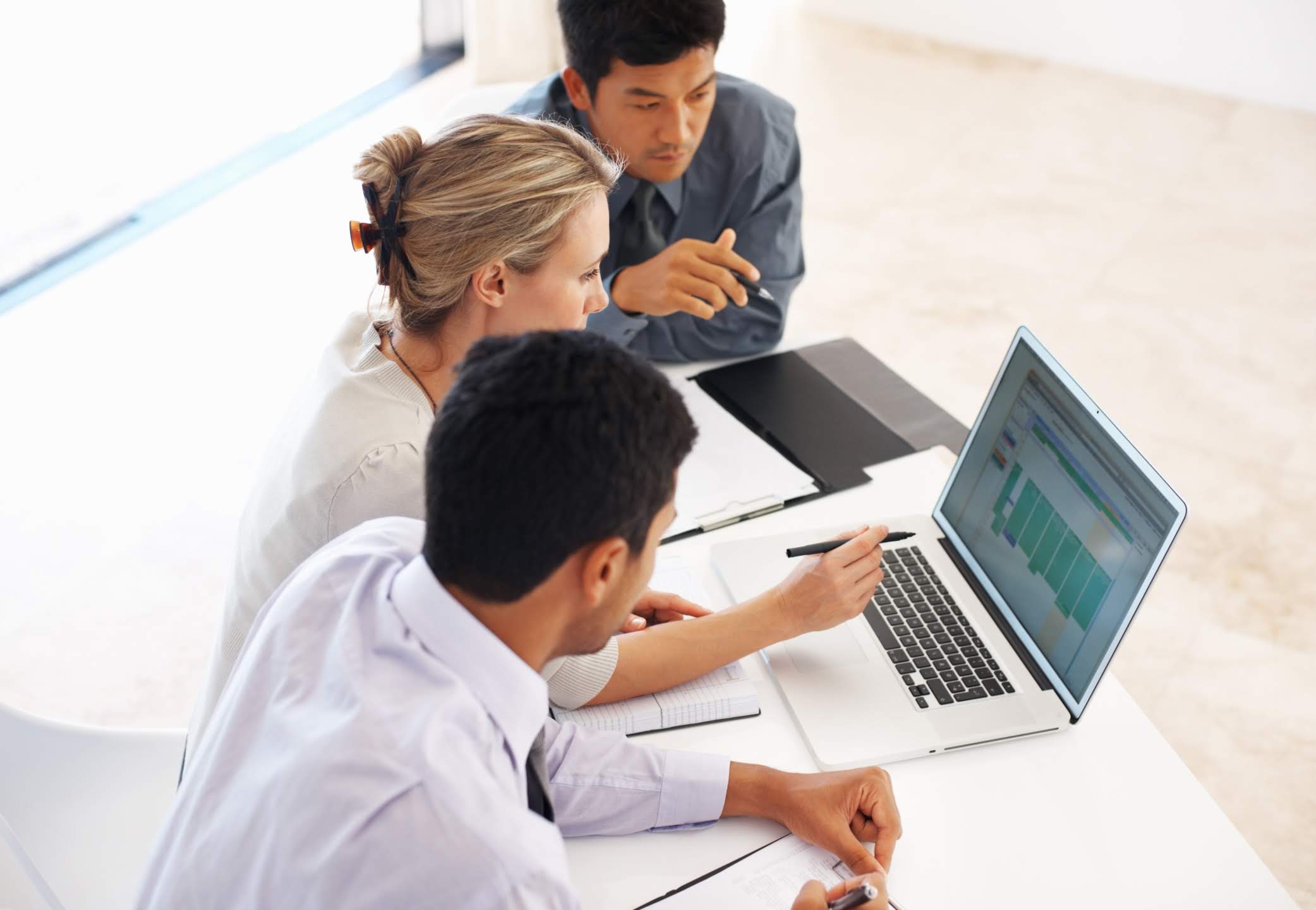 Business team busy at work